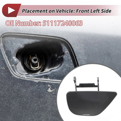 Front Left Washer Nozzle Cover Cap for BMW 535i GT (2010-2017) Gray