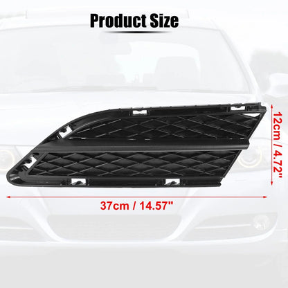 Pair Left Right Fog Light Grille Black for BMW 328i (2009 - 2010)