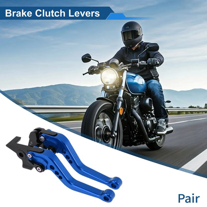 Short Brake Clutch Levers for Yamaha MT-10/FZ-10 (2017–2021) Blue 1 Pair
