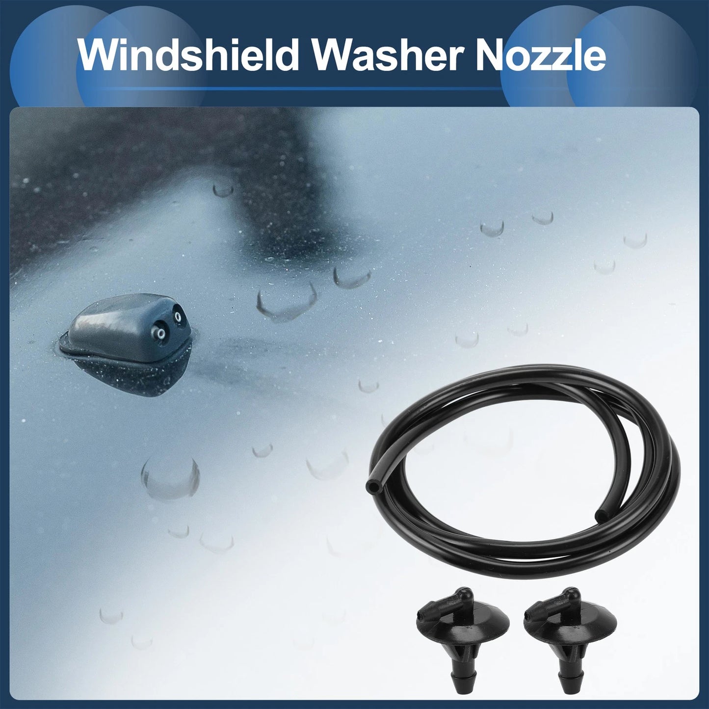 Set of 1 Windshield Washer Nozzle with Fluid Hose for Dodge Sprinter (2007–2018) No. 5125061AA
