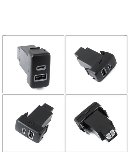 36W Dual Port TypeA/C USB Charger Socket Switch for Toyota Tacoma (2011–2020)
