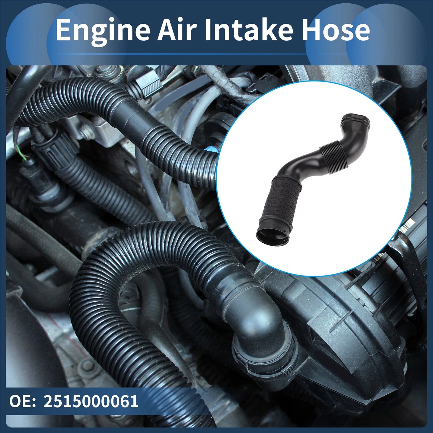 Engine Air Intake Hose for Mercedes-Benz (Right Side, 2515000061)