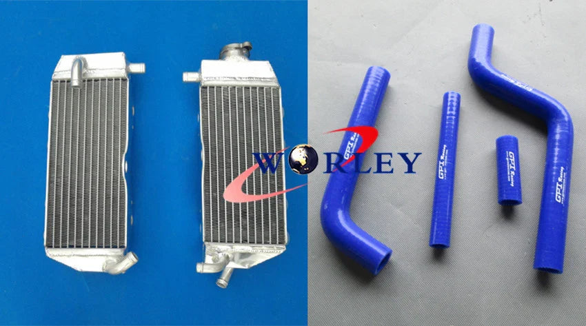 L+R Aluminum Radiator + BLACK Hose for YAMAHA YZ 125 (2002-2004)