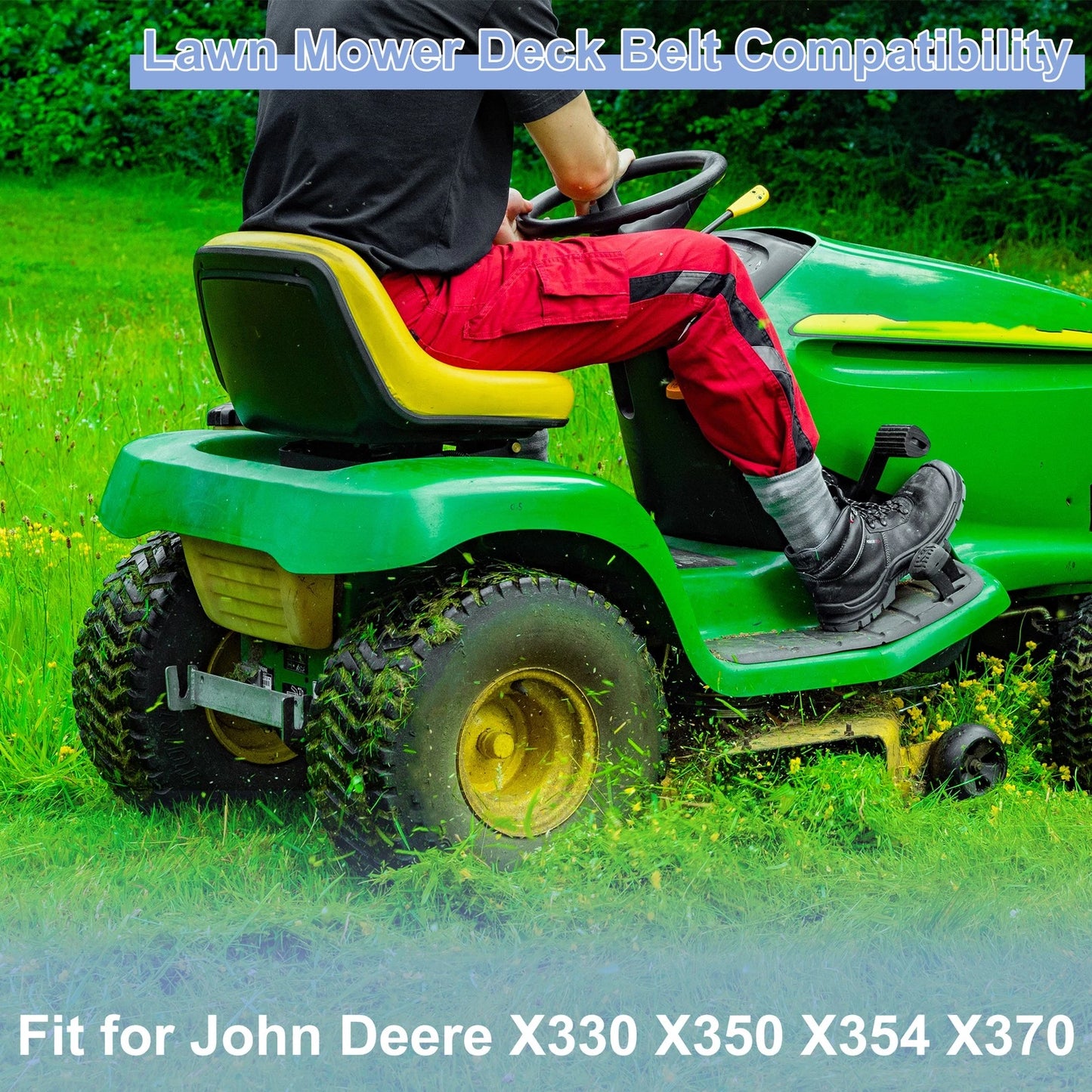 Lawn Mower Deck Belt for John Deere X330 X350 X354 X370 (No.M174994)