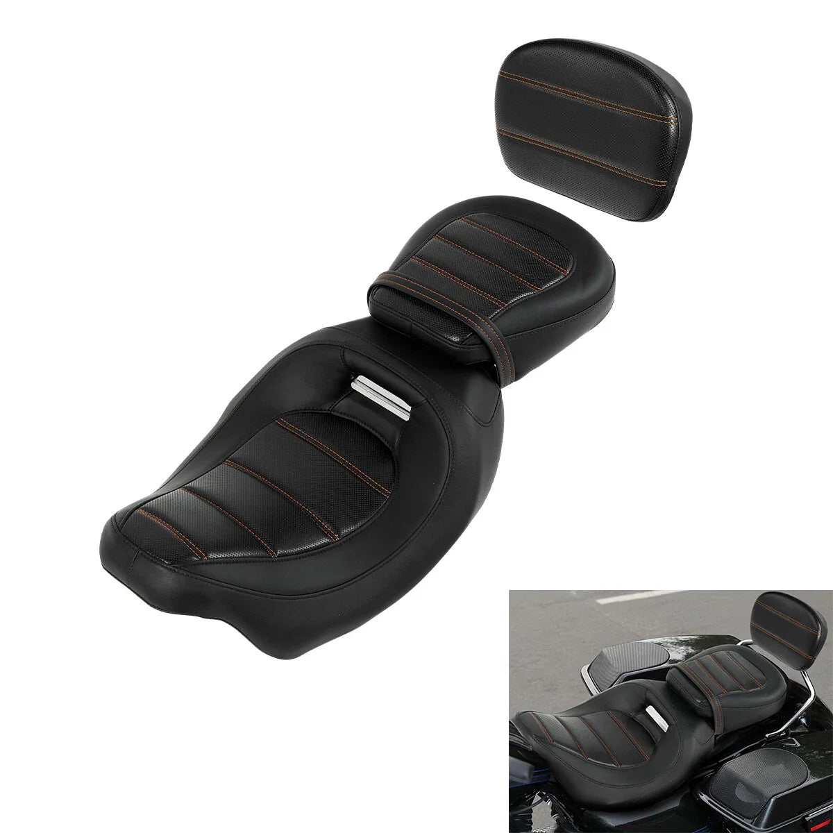 Seat & Backrest Pad for Harley CVO Street Glide (2009-2023)