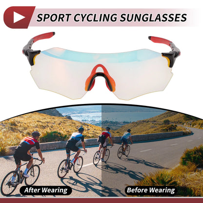 Set of 1 Motorcycle Riding Goggles for Universal Fit (Light Red Lens)