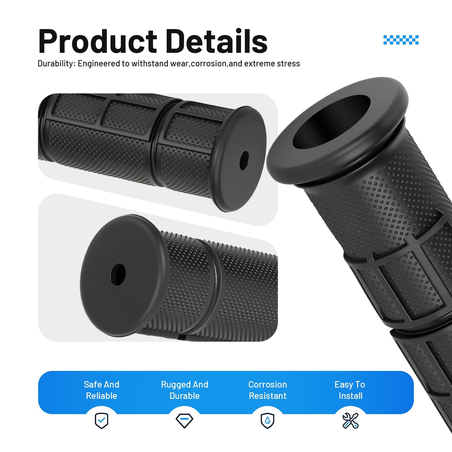2X Handlebar Grips for Polaris Sportsman 700 800 (2007–2014)