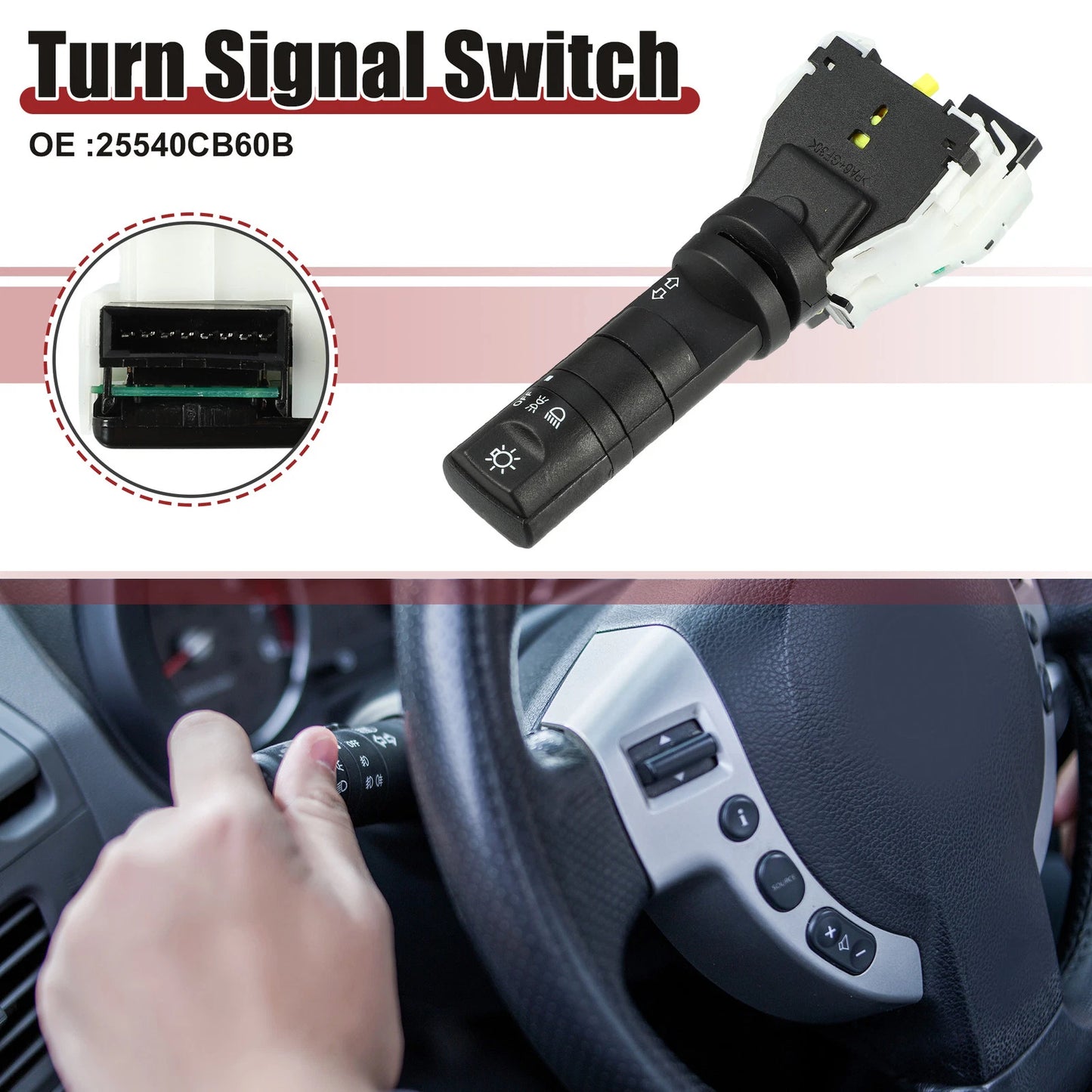 Turn Signal Switch for Nissan Frontier 2010–2016 No. 25540CB60B