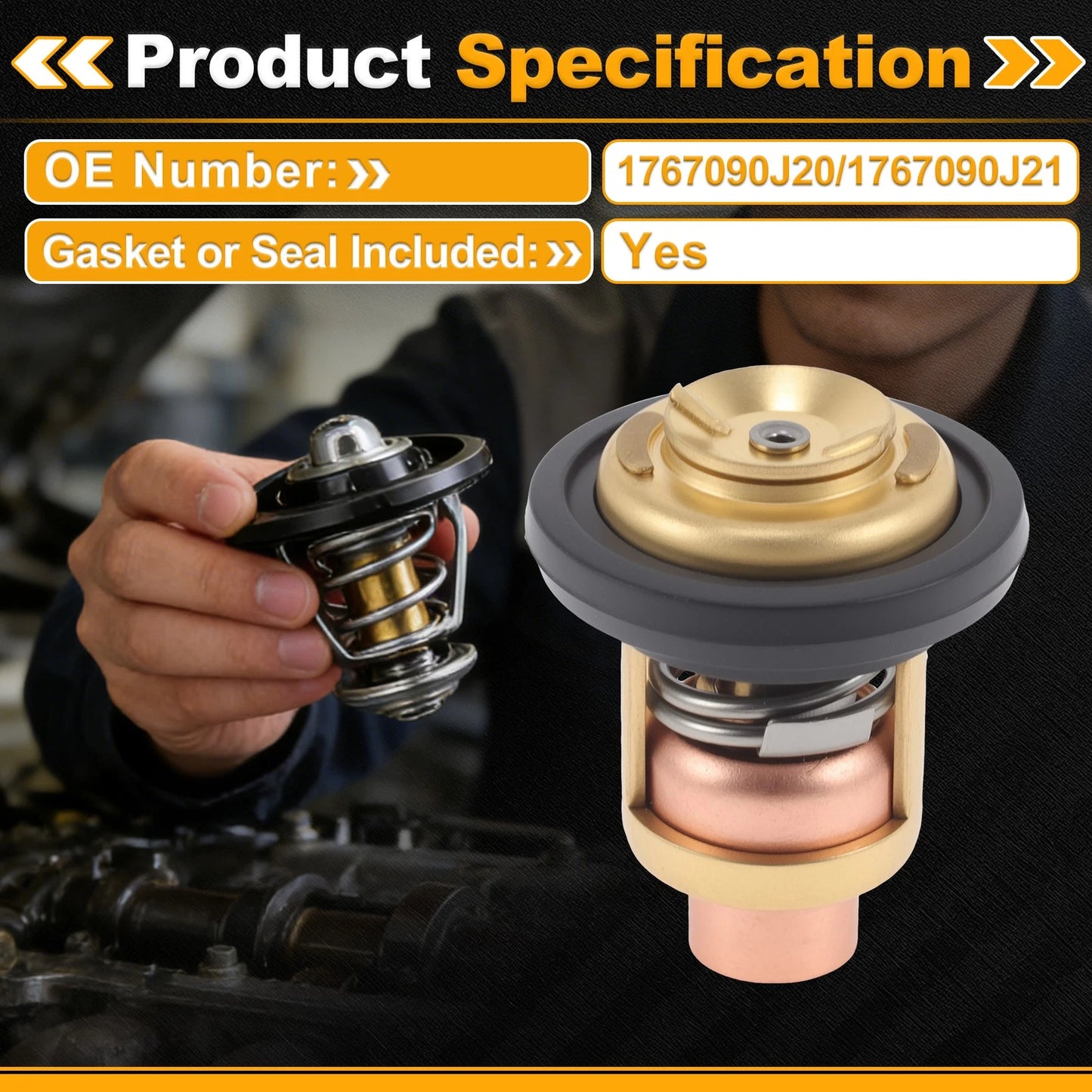 Engine Coolant Thermostat 1767090J20 for Suzuki PRESENTDF100A/115A/140A (2013–2020)