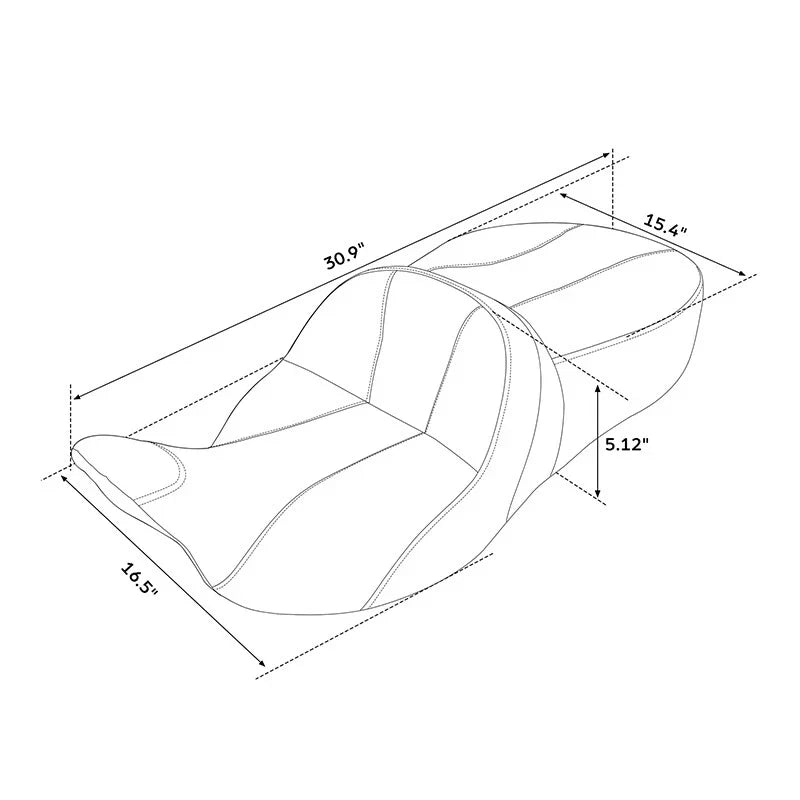 Rider Passenger Seat for Harley Touring Electra Street Tri Glide (2009-2023)