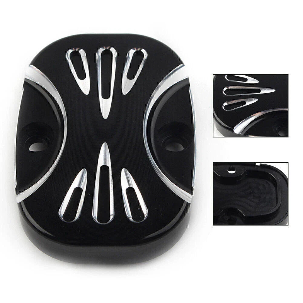 CNC Cut Rear Brake Master Cylinder Cover for Harley Electra Glide Road King