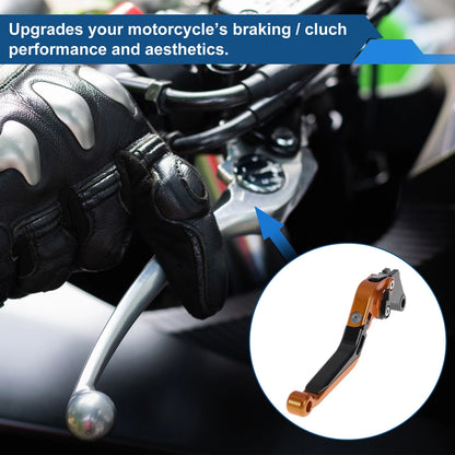 Adjustable Brake Clutch Lever for Suzuki GSXR150 (2017–2020) Orange Black
