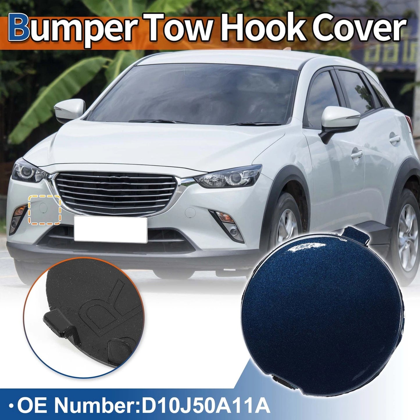 Tow Hook Cover for Mazda (No.D10J50A11A) (2016–2021) Eternal Blue