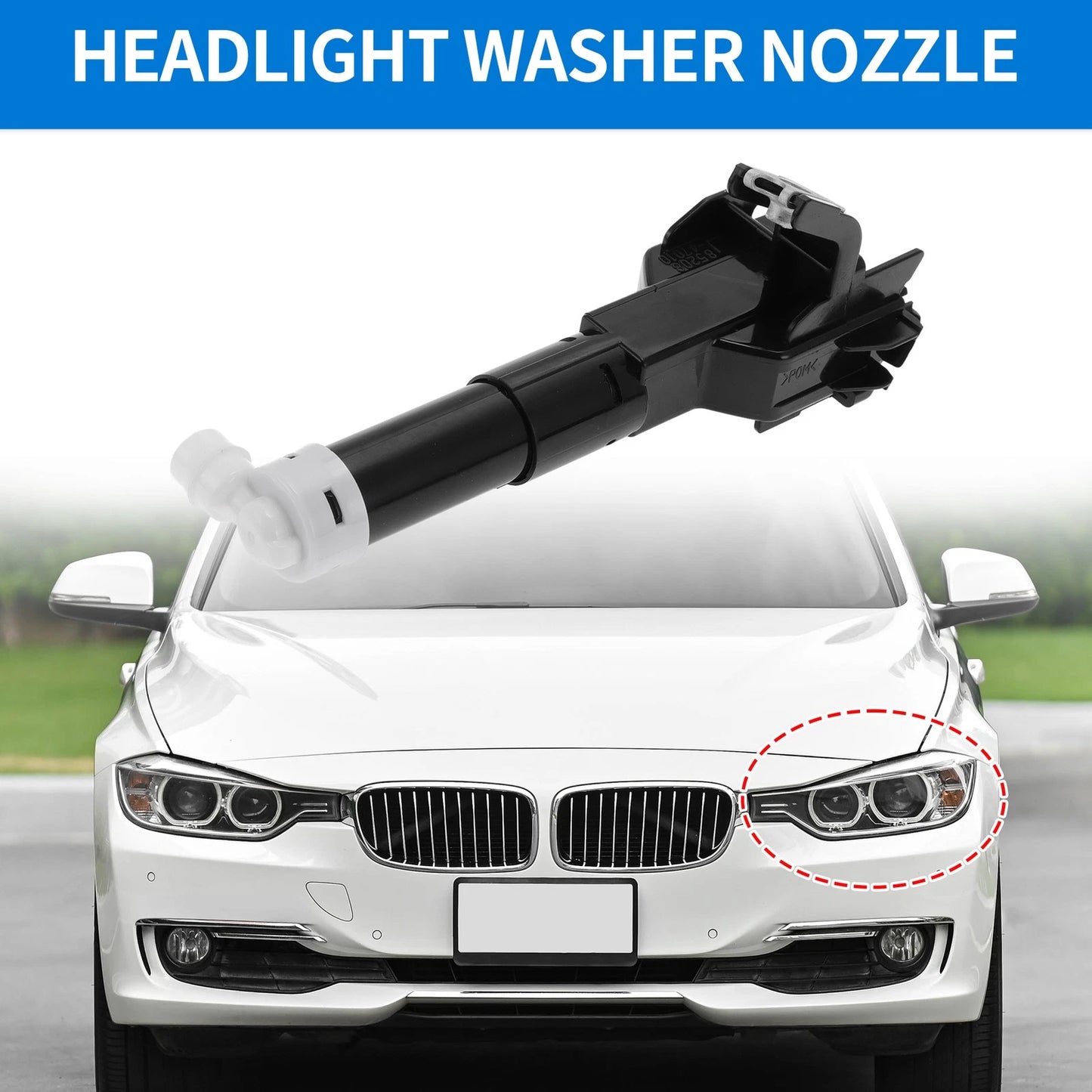 Front Driver Side Headlight Washer Nozzle for Toyota Prius (2009–2015) No. 8520847011