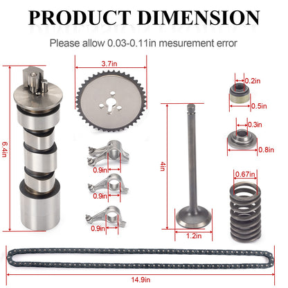 Rocker Arm Camshaft Timing Chain & Valve Kit for Polaris Magnum 500 (1999–2003)