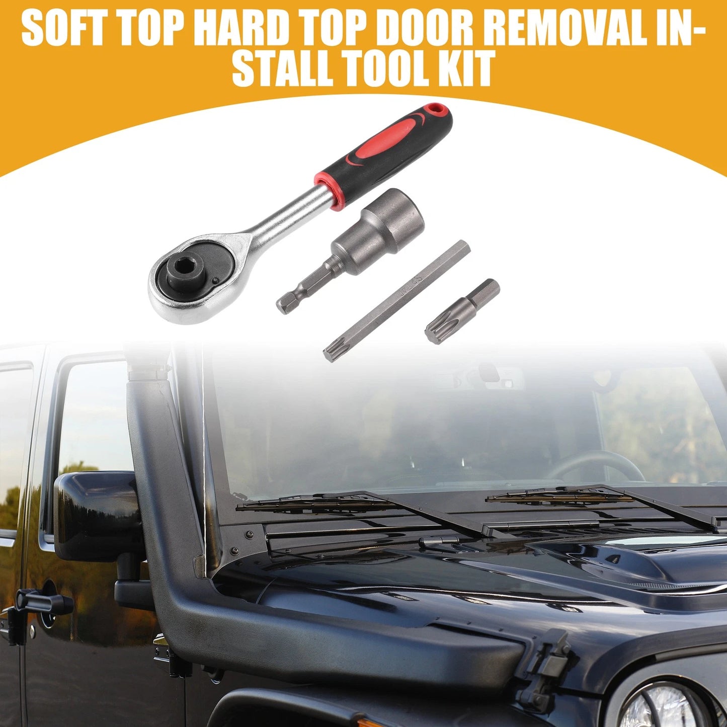 Set of 28 Hard Top Door Removal Bolts for Jeep Wrangler JL JK (2007–2019)
