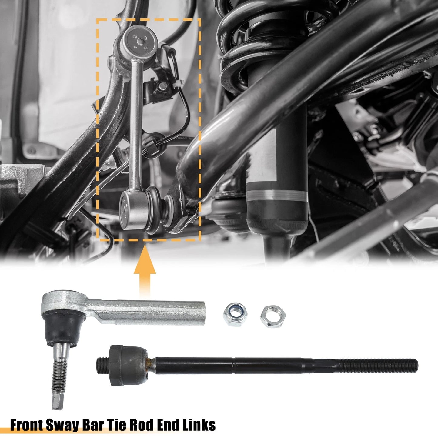 6 Pcs Tie Rod Sway Bars for Cadillac Escalade (2015–2019)