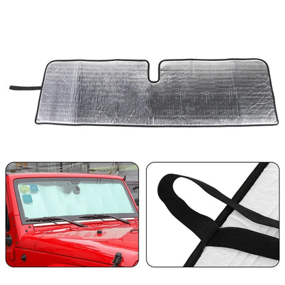 Sunshade 2/4-Door Windscreen Windshield UV Aluminum Foil for Jeep (2007-2018)
