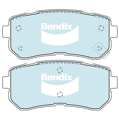 Set of 4 Rear Disc Brake Pads for Kia Rio (2005–2011)