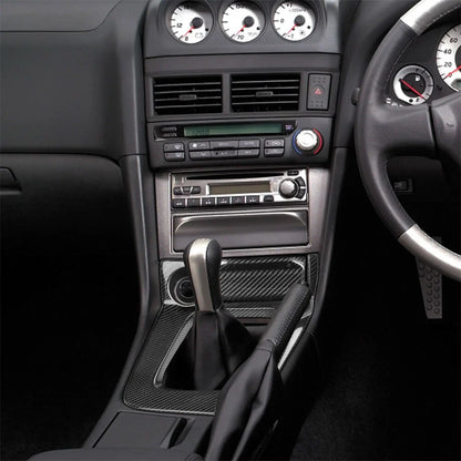 Real Carbon Fiber Shift Panel for Nissan Skyline GT-R BNR34 (1999-2002)