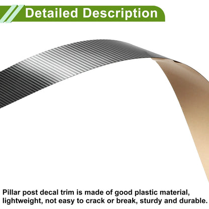 6 Pcs Carbon Fiber Pillar Window Trim for Chevy Captiva (2019-2024)