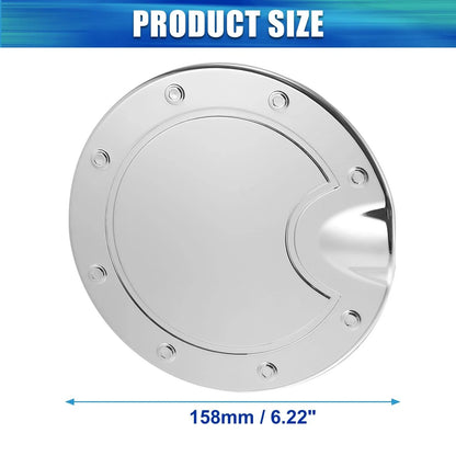 Silver Tone Fuel Tank Cover Door Cap for Dodge Ram (2010-2017)