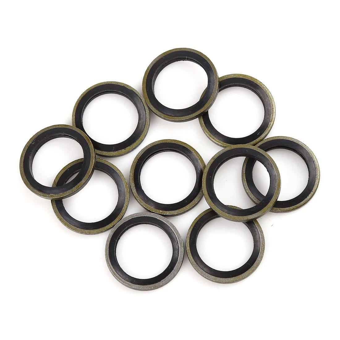 10X M14 Bronze Tone Engine Oil Drain Crush Washers for Universal Use
