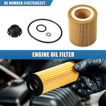 Set of 1 Engine Oil Filter No. 11427566327 with O Ring for BMW 325i (2006–2013)