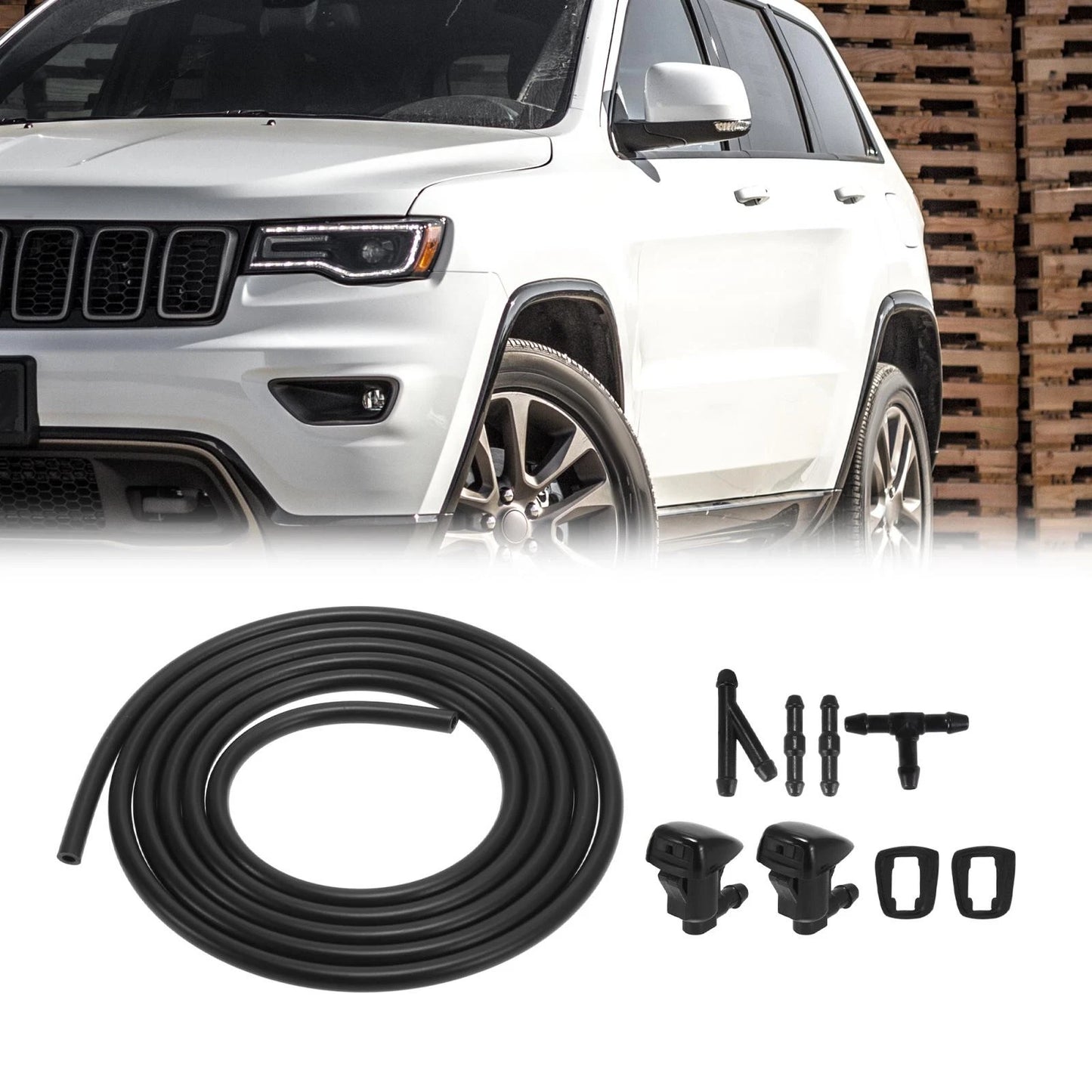 Front Windshield Washer Nozzles Kit for Jeep Grand Cherokee WK2 (2011–2021) 68260443AA