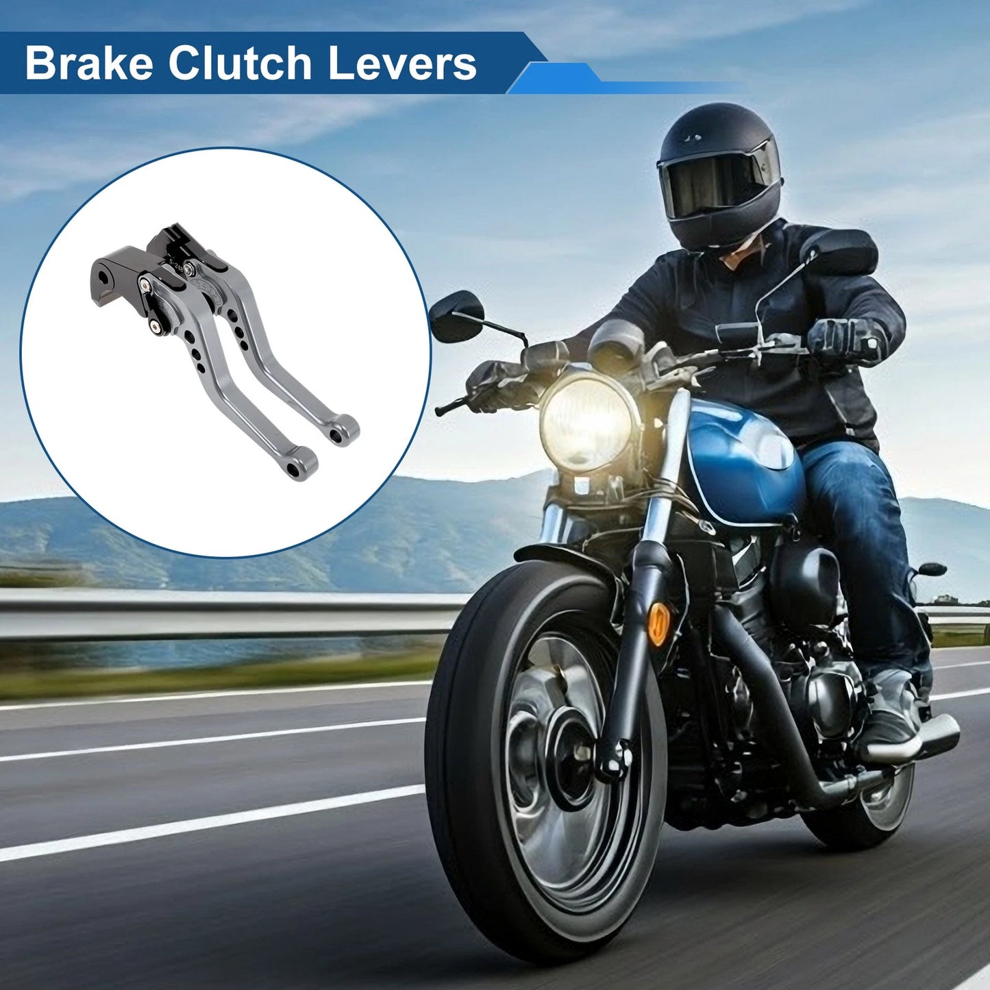 Adjustable Short Brake Clutch Levers for Suzuki GSXR750 (2004–2005) Titanium Tone