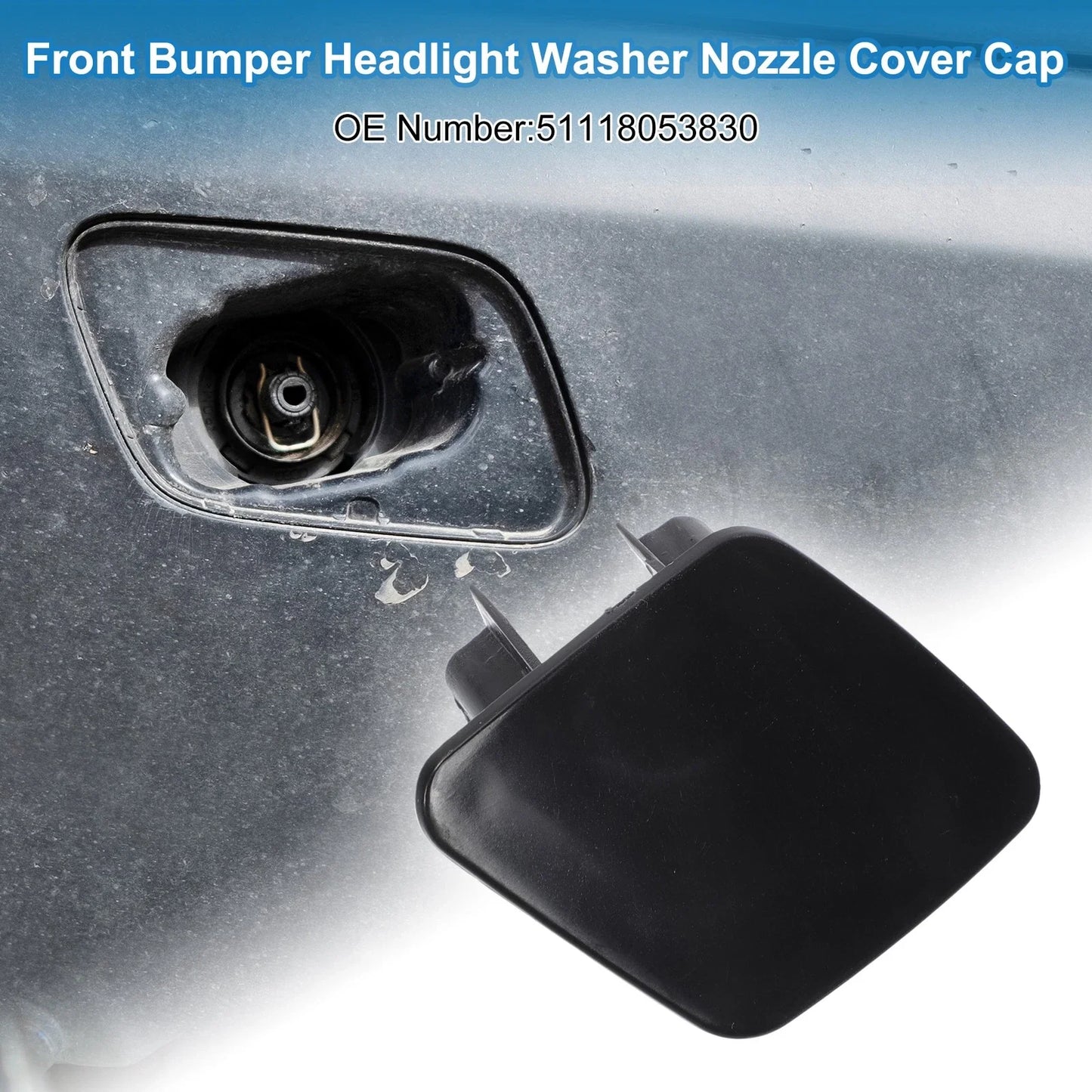Front Right Side Bumper Headlight Washer Nozzle Cover Cap for BMW 1 Series