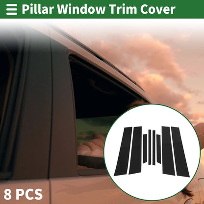 8 x Door Pillar Window Trim for BMW X4 Black (2014-2018)