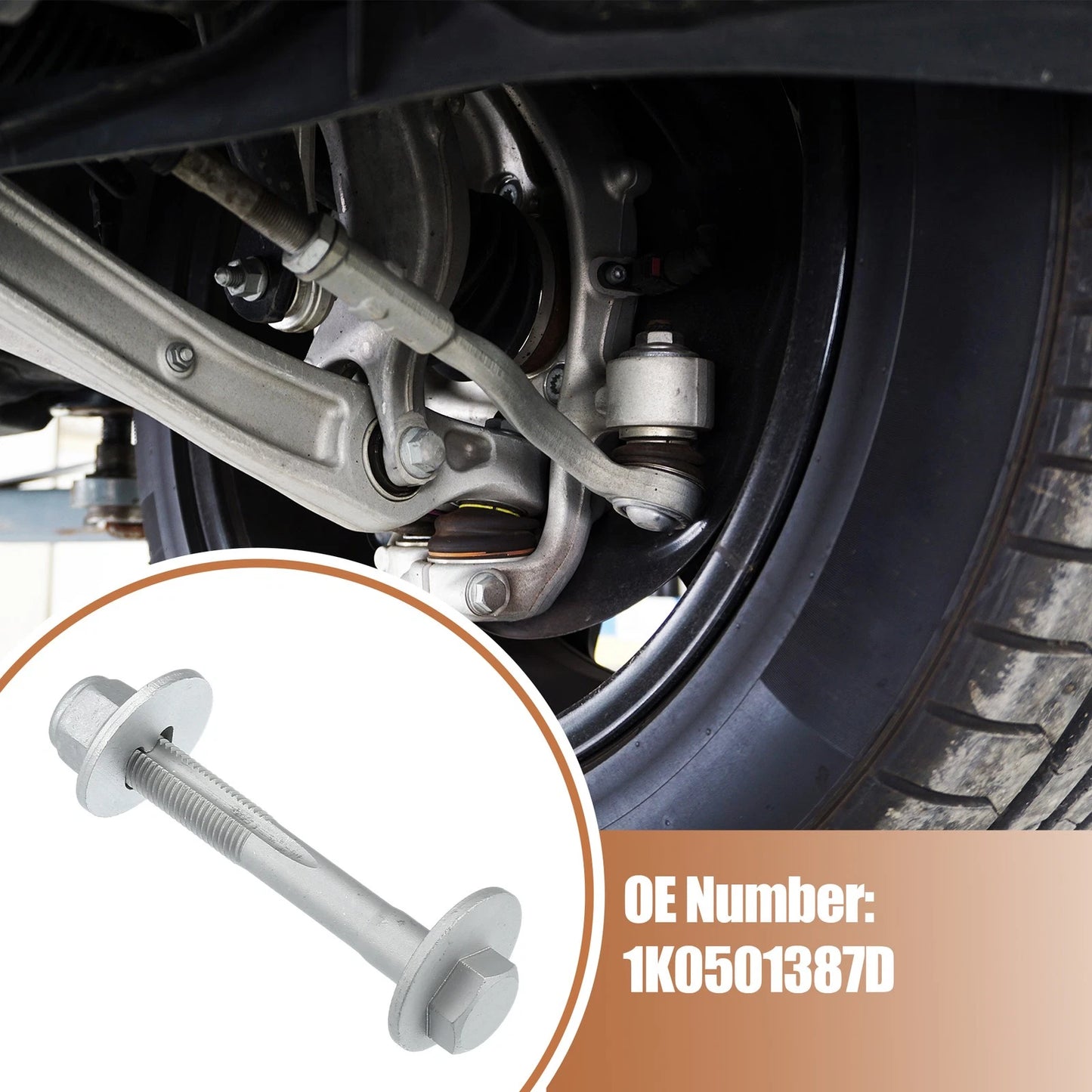 Set of 2 Camber Eccentric Bolts for Volkswagen Beetle Convertible (2013–2019)