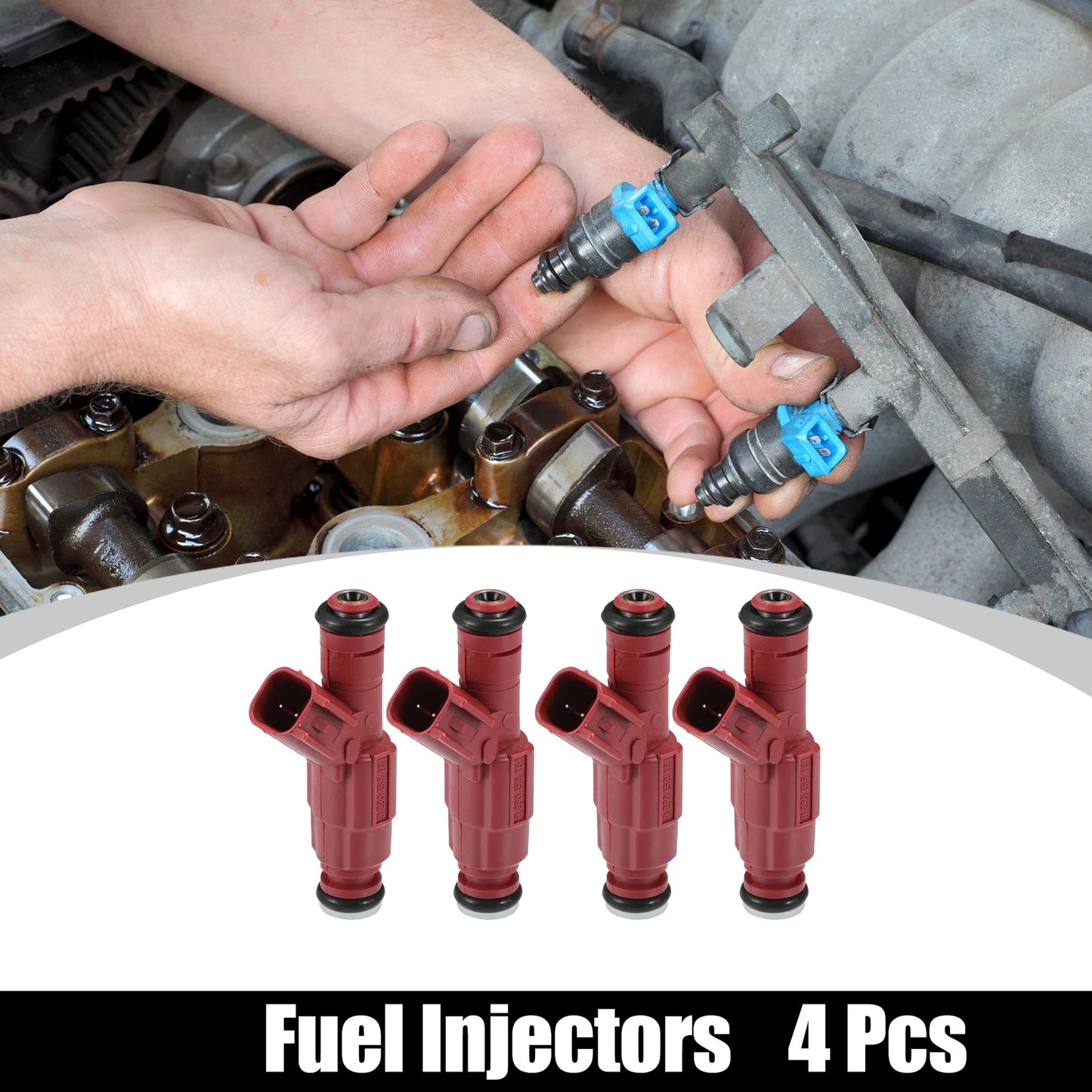 Set of 4 Fuel Injectors for Dodge Ram 1500 5.2L V8 (2000–2001)