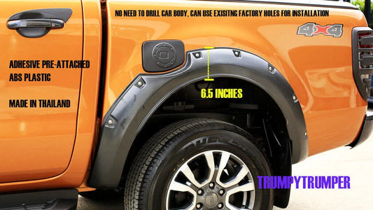 6.5" Bolted Fender Flares for Ford Ranger Ute Wildtrak XLT (2018-2021)