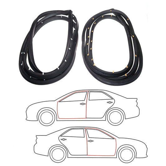 Door Weatherstrip x2 for Nissan Datsun Sunny Sentra KB11 Tsuru 1983-1986