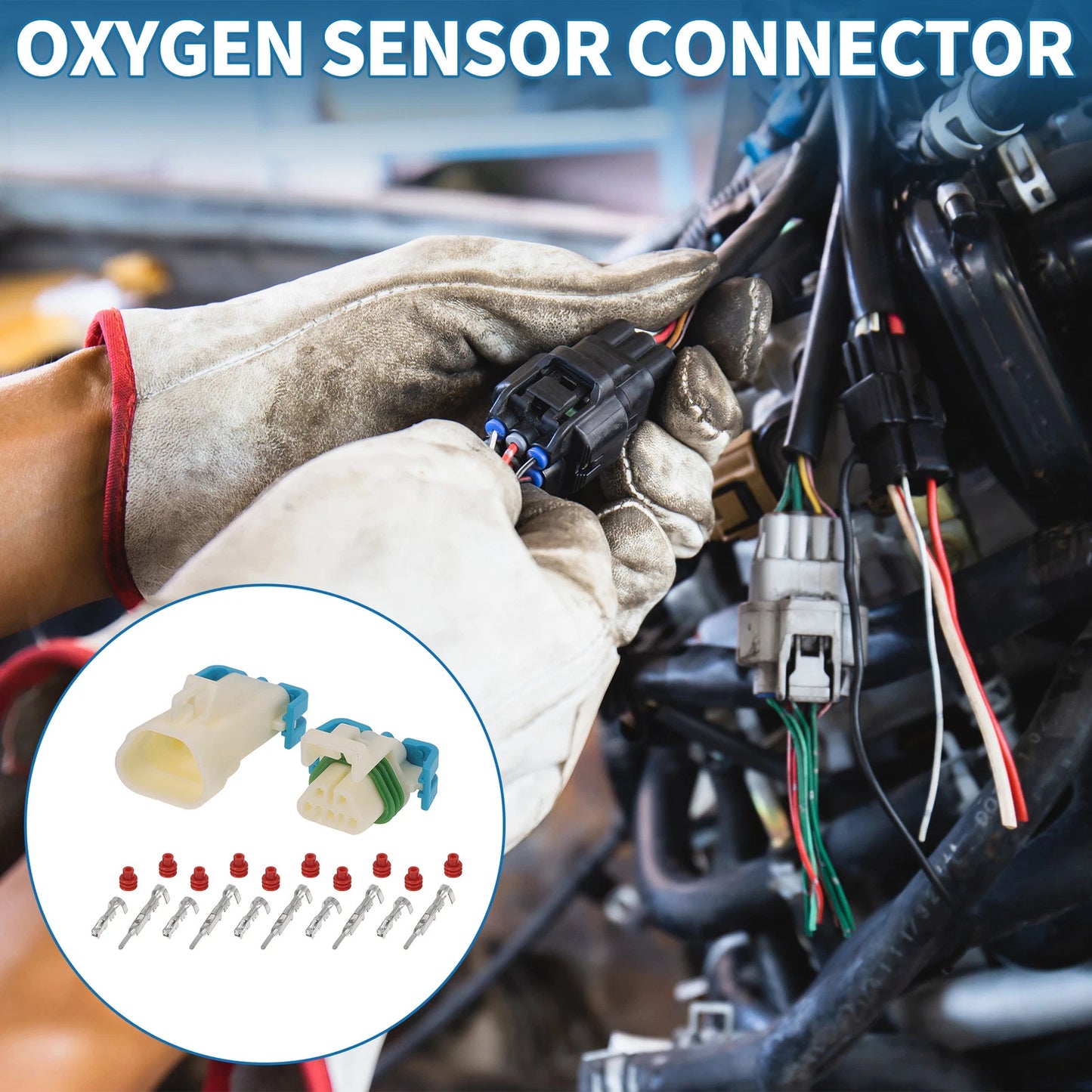 5 Pin Oxygen Sensor Connector for GMC Chevy Cadillac (No. 12146047) Set of 1