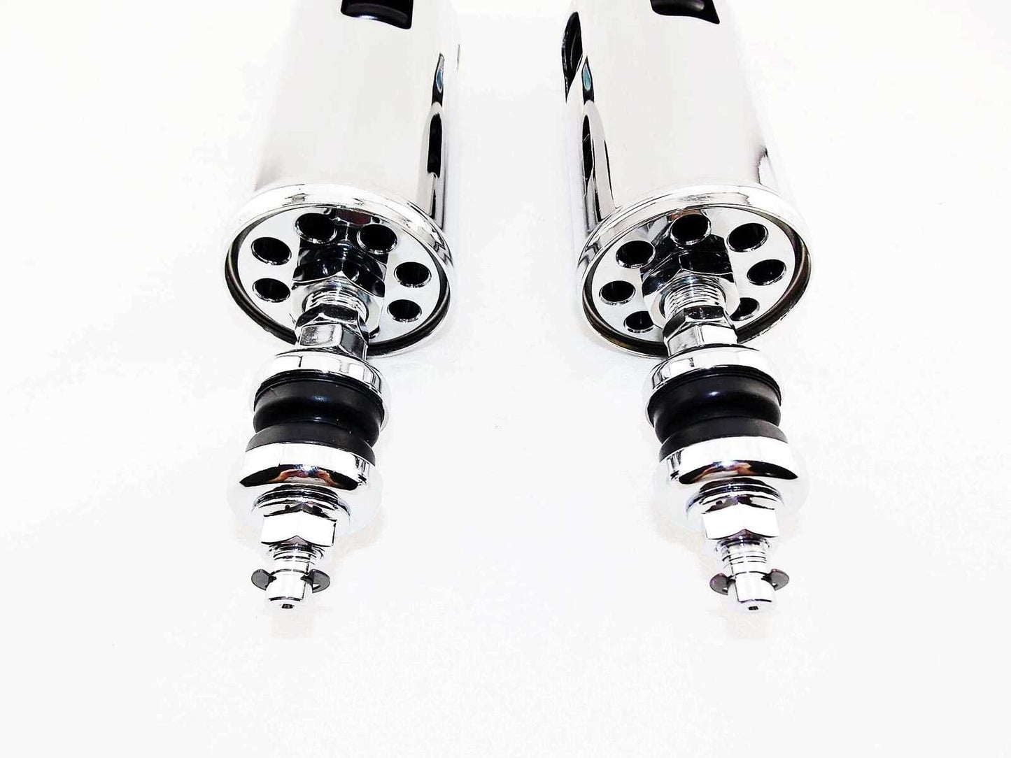 Set of 2 Chrome Rear Shock Absorbers for Harley Davidson FXST Softail (2001–2006)