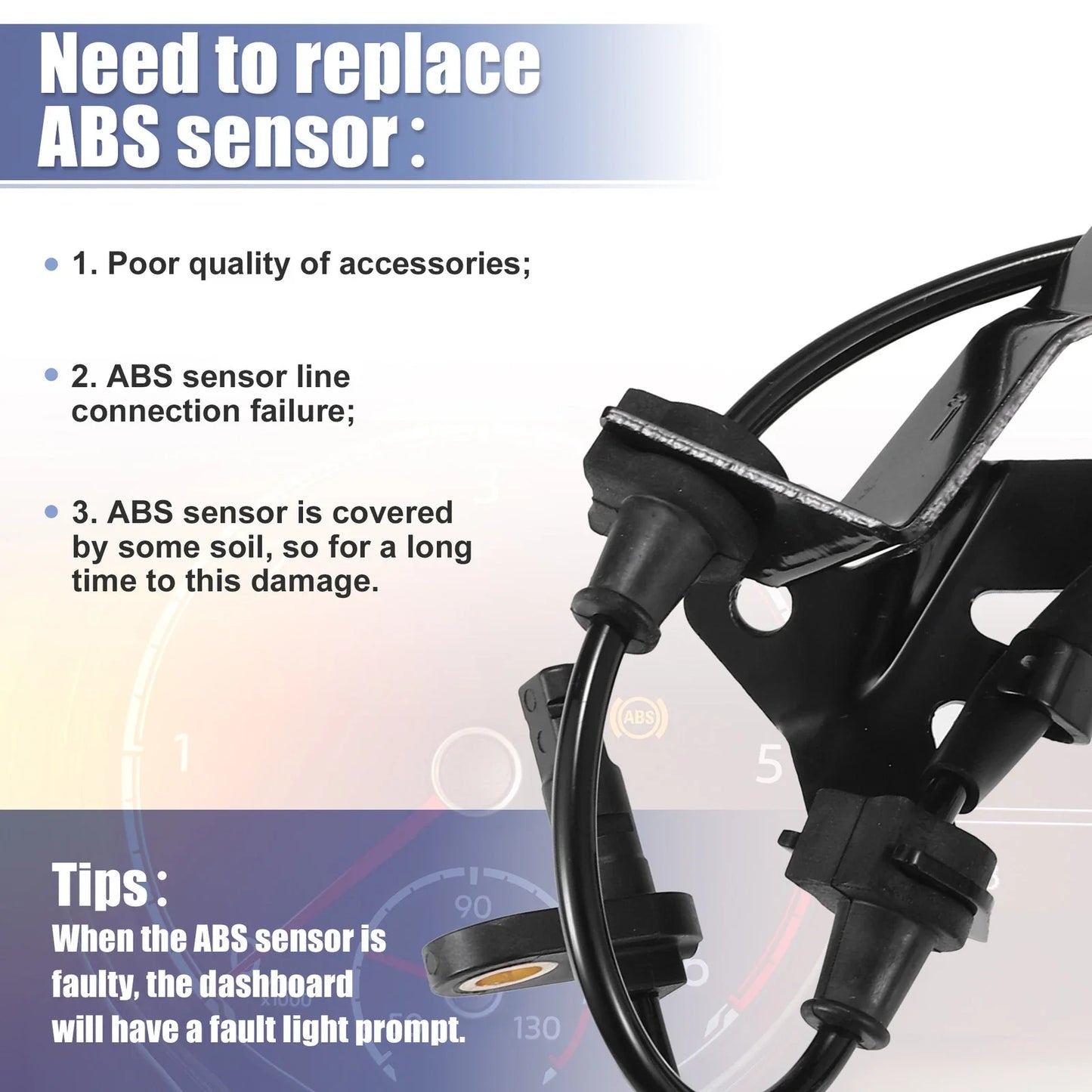 4 x ABS Sensors for Honda Accord (2008-2012) Front & Rear Left Right