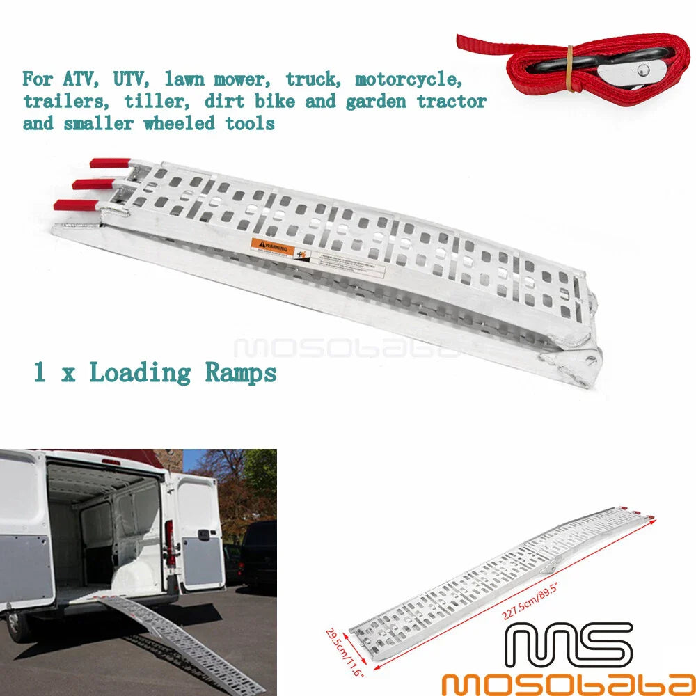 89''x11'' Loading Ramp for ATV UTV Motorcycle Lawn Trailer Truck Dirt Bike