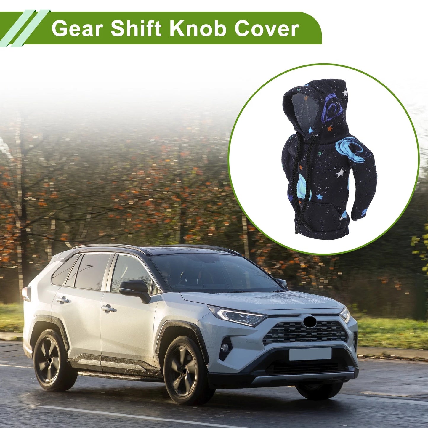 Gear Shift Knob Cover for Universal Car SUV Truck (Hoodie Style, Light Blue)