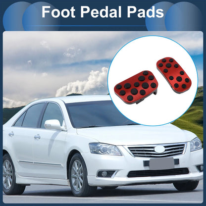 2 Pcs Manual Foot Accelerator Pedal Covers for Toyota Noah (1990) Red