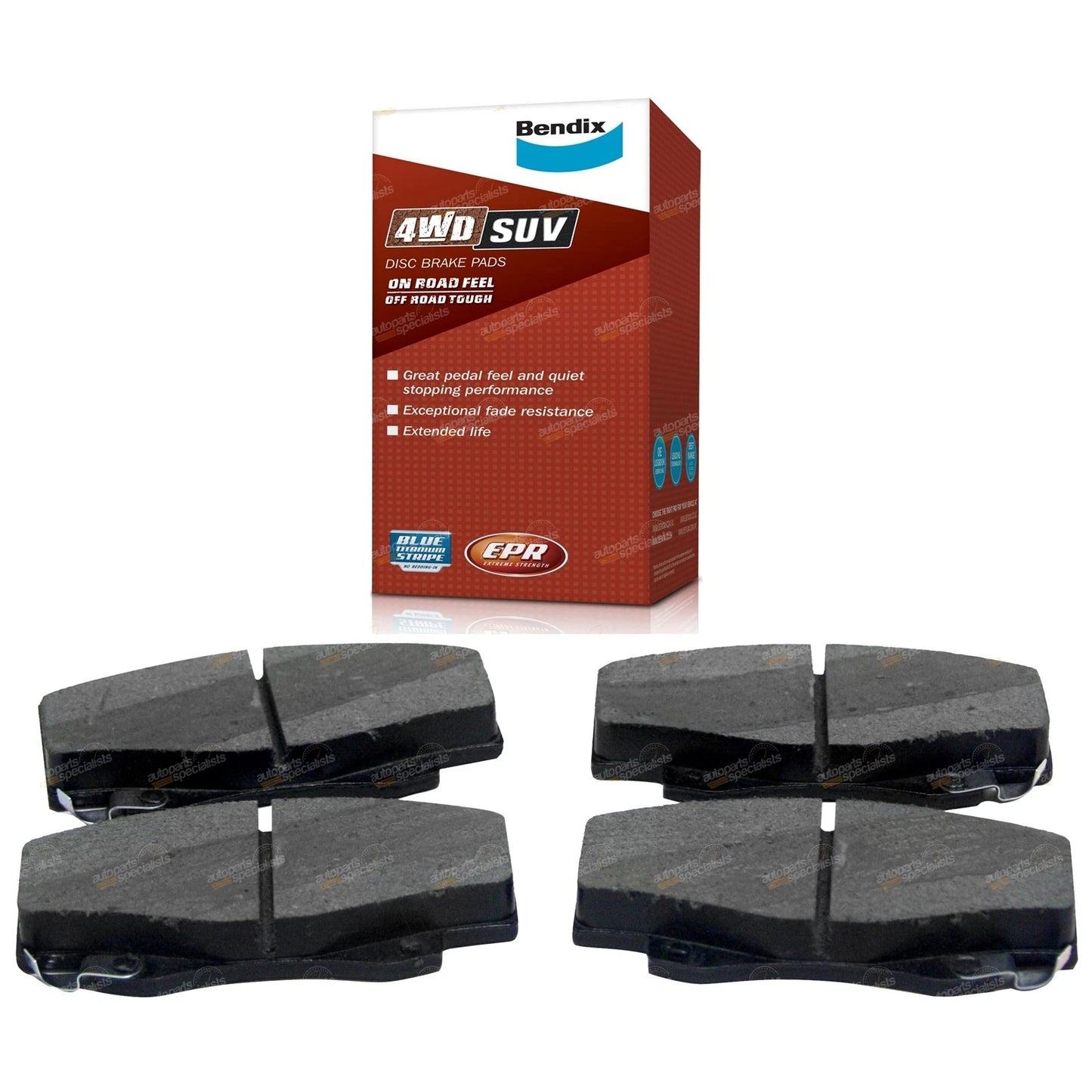Set of 4 Bendix Front Disc Brake Pads for Hilux (2005–2016)