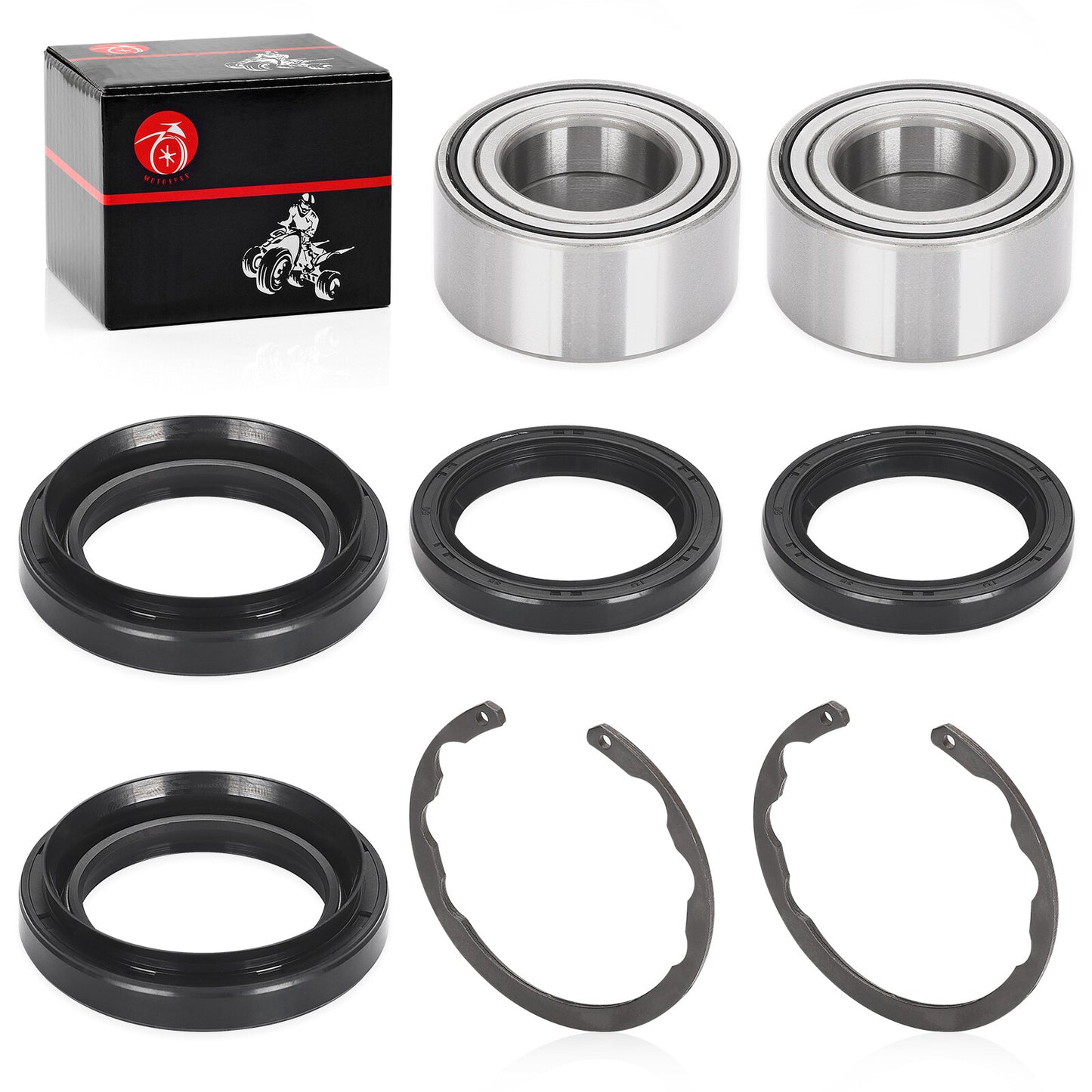 Front Wheel Bearings with Seals Kit for Kawasaki Bayou 300 400 (1990–2004)
