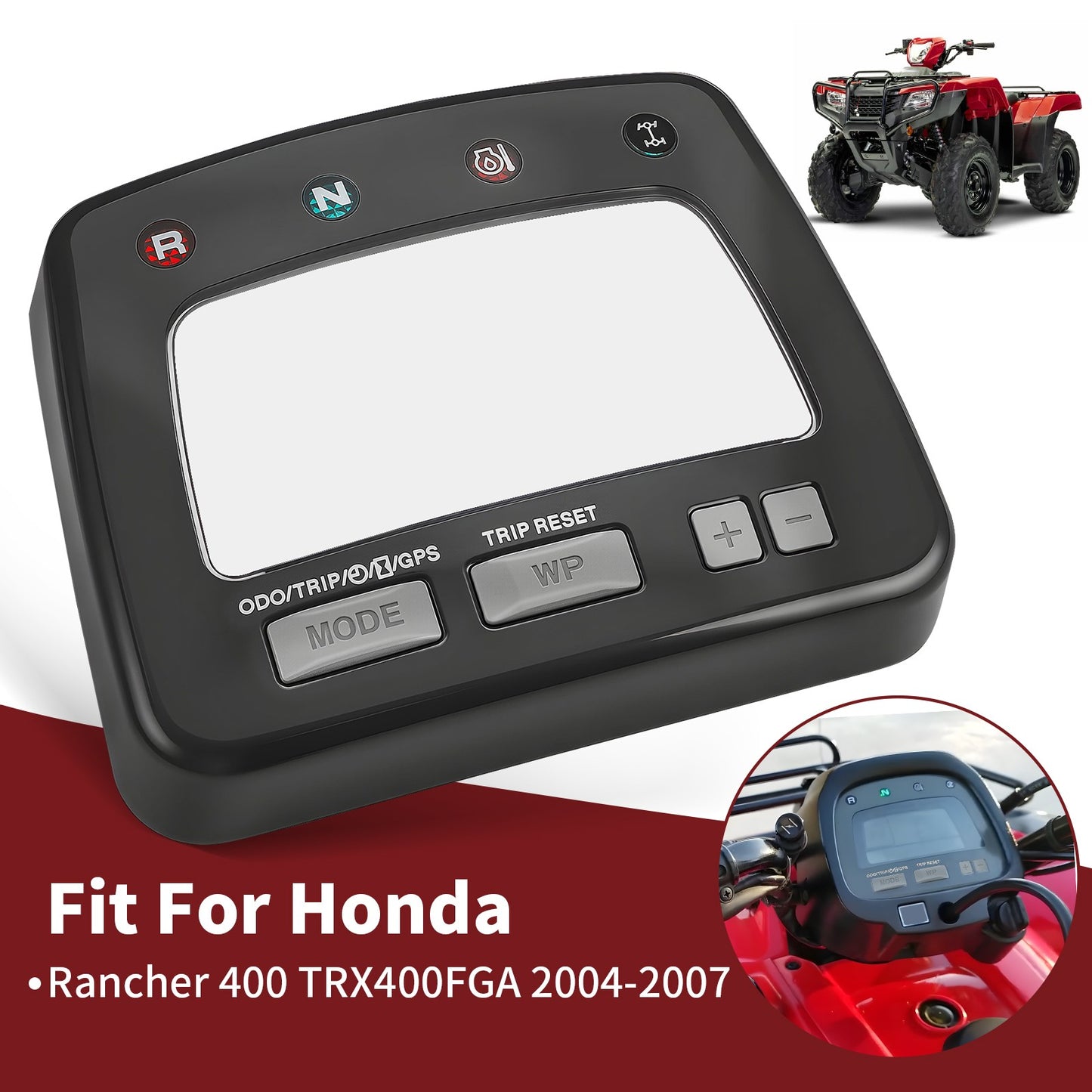 Upper Speedometer Cover Case for Honda Rancher 400 TRX400FGA (2004–2007)