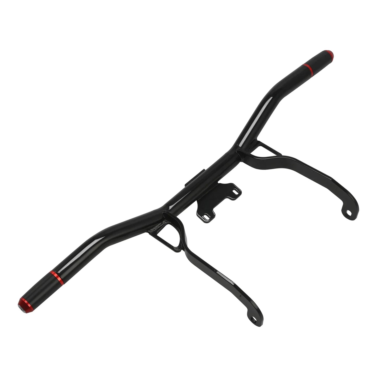 Black Red Highway Engine Guard Crash Bar for Harley Touring Road Glide (14-23)