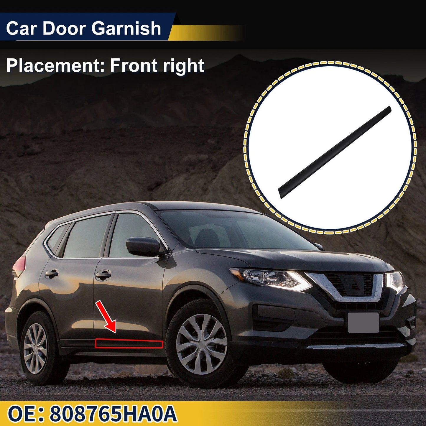 Door Side Lower Trim Front Right No. 808765HA0A for Nissan Rogue (2014–2020)