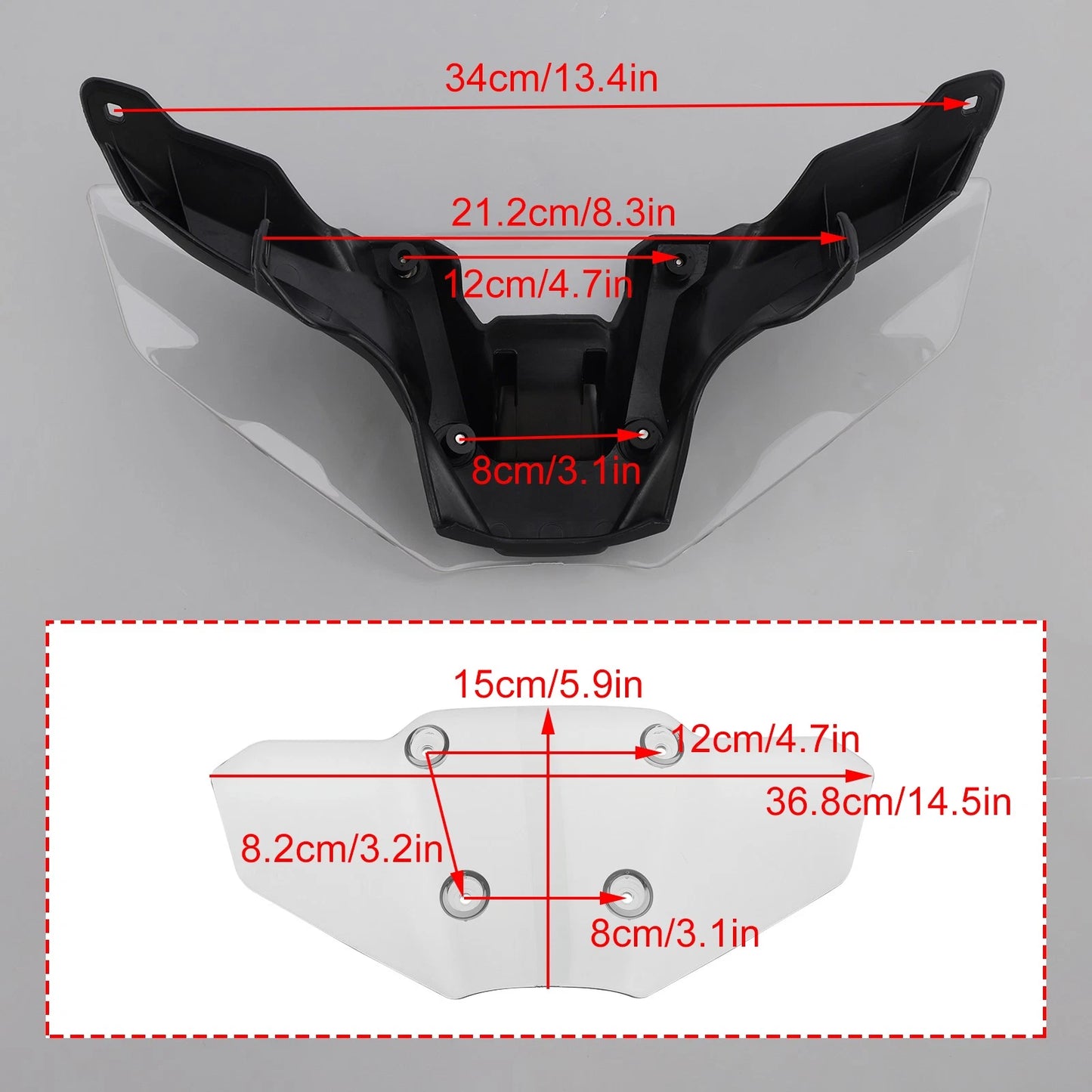 ABS Plastic Windshield for Yamaha MT-09/SP (2024–2025) Clear