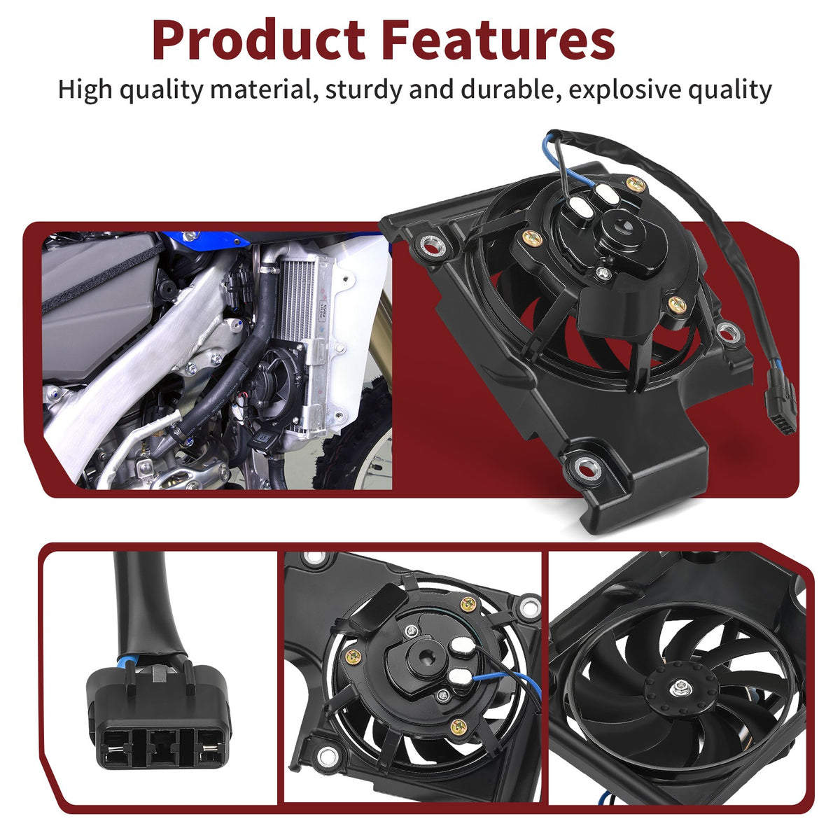 Radiator Fan Kit for Yamaha YZ250FX WR250F (2020–2024)