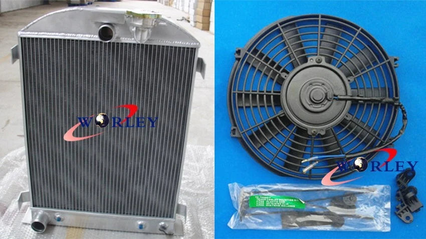Aluminum Radiator with Fan for 1932 Ford HiBoy